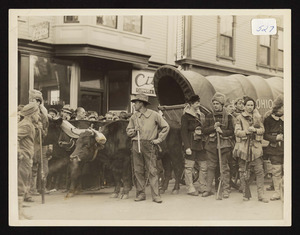 Gathering with covered wagon