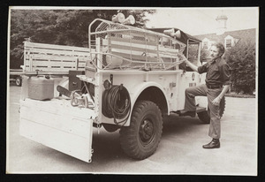 Hamilton's CD truck, Walter Cullen inspecting