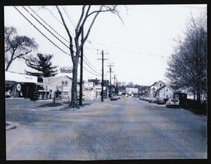 Bay Road, Depot Sq. looking north from end of Linden Street, 1975