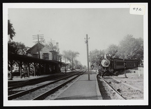 Hamilton and Wenham Depot, ca. 1941, looking east toward Ipswich