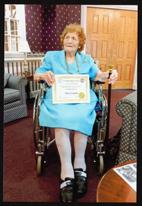 Helen M. Goggin, August 23rd, 2011, Boston Post cane, age 99