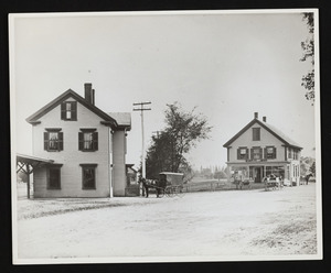 Boston and Maine R.R., Wenham and Hamilton Depot and Lester E. Libby's store, Bay Rd., So. Hamilton, Mass.