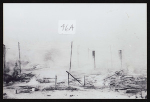 Showing the devastation of the March 1910 fire around Mill and Willow Street