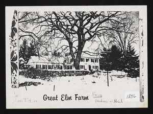 Great Elm Farm, Totten's home, off Highland St., Hamilton