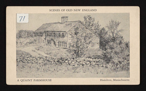 Scenes of Old New England, a quaint farmhouse, Hamilton, Massachusetts