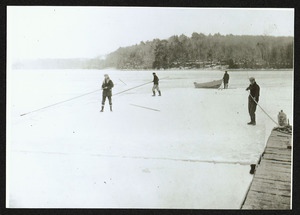 Cutting the Chebacco lake, late 1920