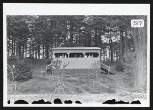View of early refreshment booth, Idlewood Lake, So. Hamilton, Mass.