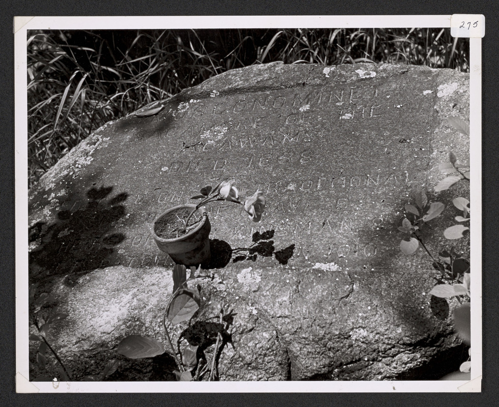 1966, Masconomet's grave marker, Sagamore Hill
