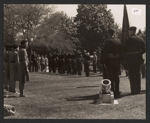 Memorial Day exercises, soldiers lot, Hamilton Cemetery, three volleys by firing squad, A.P.G. post 194 A.L.