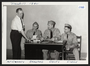 Enlistment night at the community house, So. Hamilton, March 17, 1942