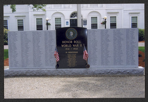Hamilton Town Hall, World War II Honor Roll Memorial