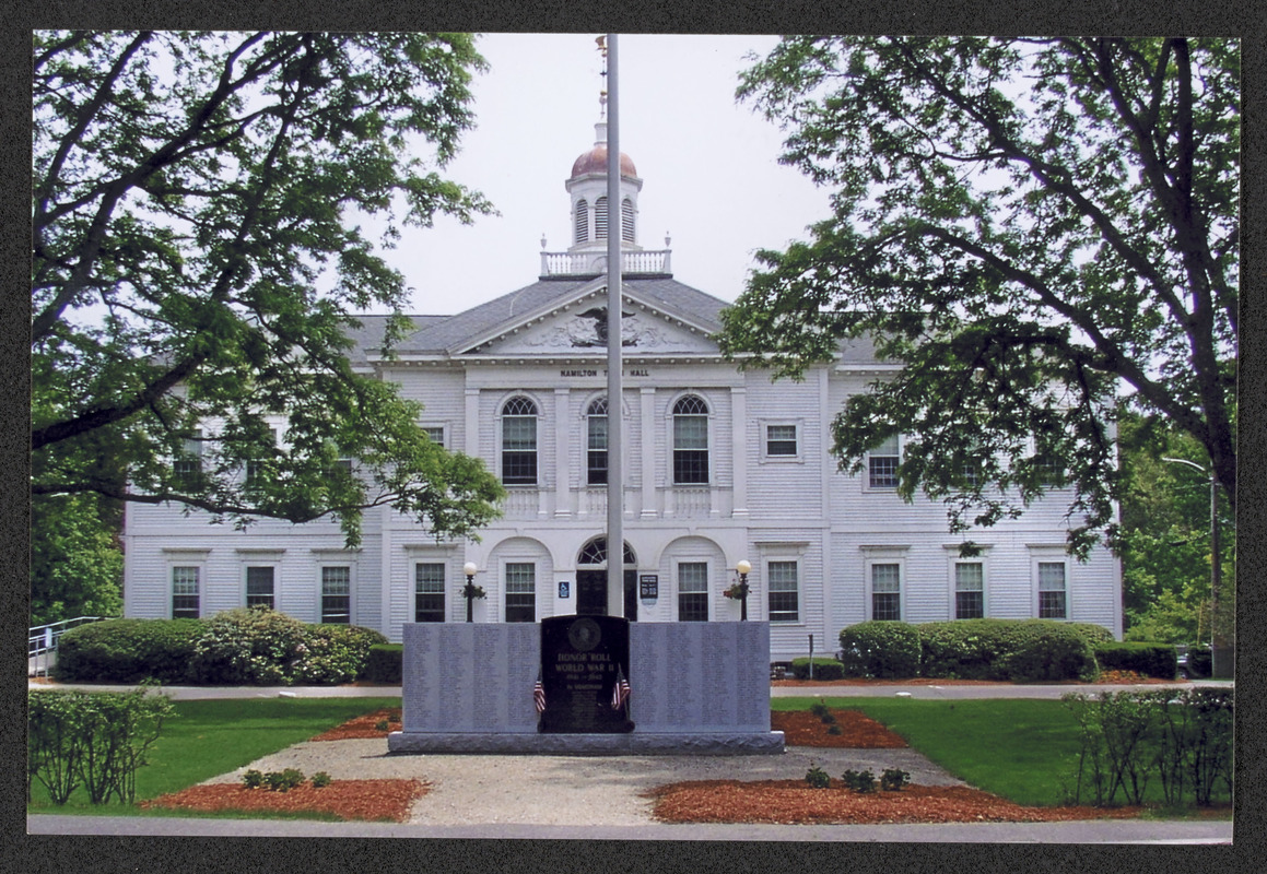 Hamilton Town Hall, World War II Honor Roll Memorial