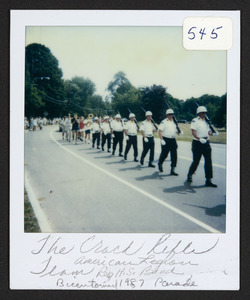 The Crack Rifle, American Legion team, Reg. H.S. Band, Bicentennial 1987 Parade
