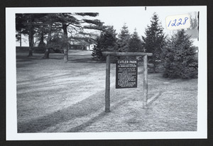 Cutler Park, sign A, Bay Road, showing Norton's back yard