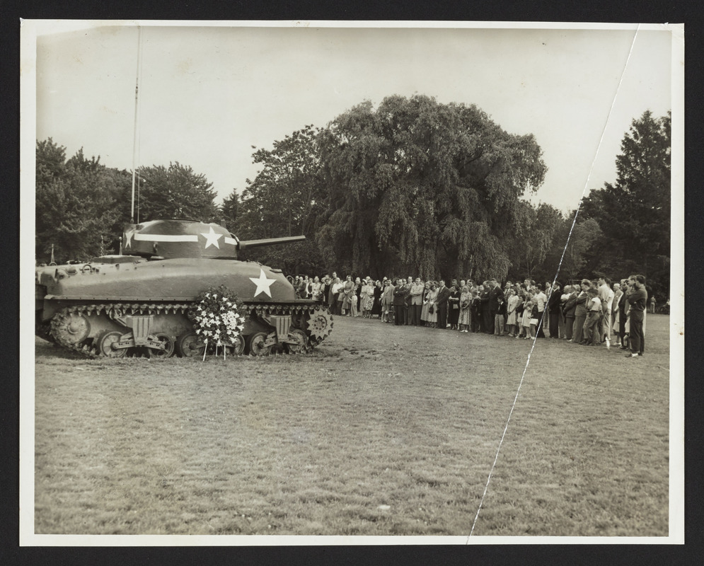 Dedication of the Patton tank in Patton Park