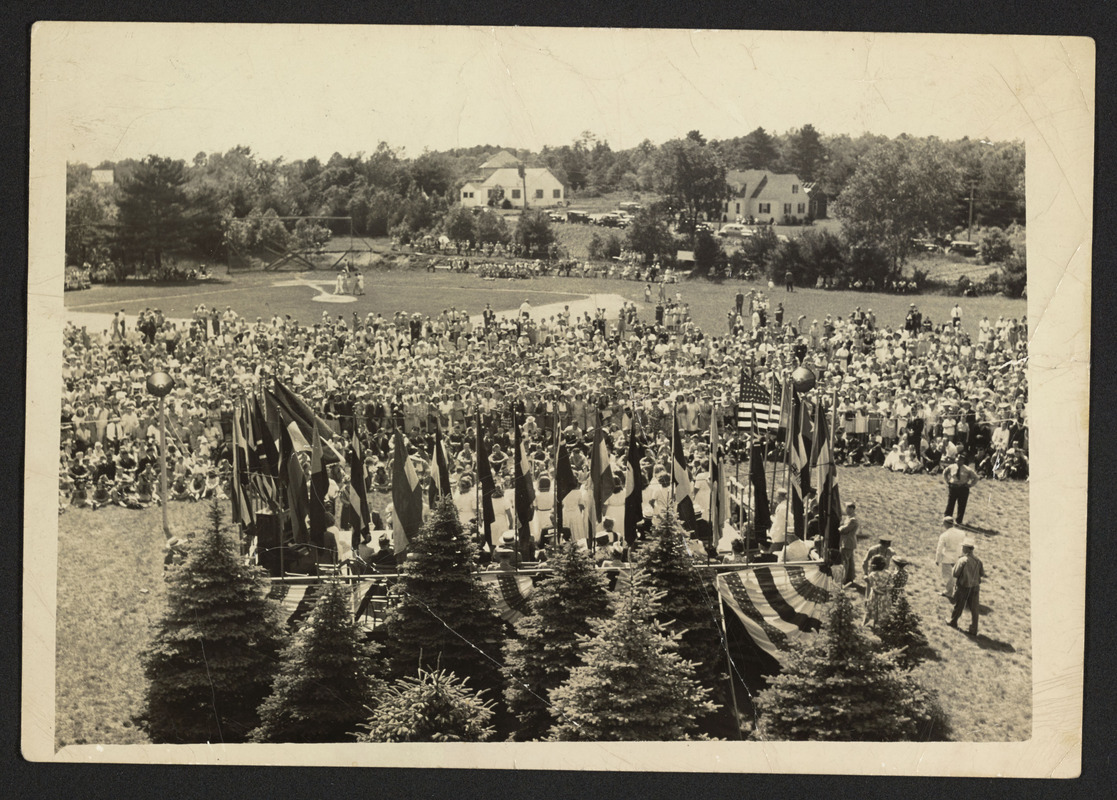Celebration behind Hamilton High School, June 1945