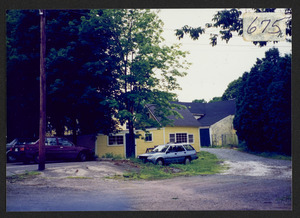 Construction shed, rear of p.o. building, after Statler Gilfillen restored it, 1991