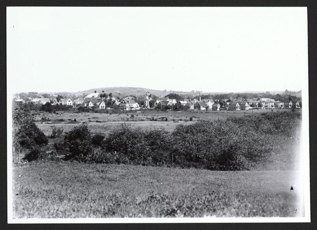 View of So. Hamilton known as Wenham Depot Village, taken from the hill