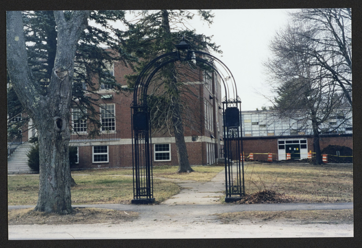 Arch at Hamilton High School dedicated the land given by Fred Wintrhop ...