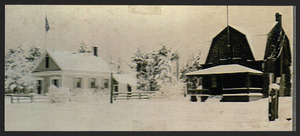 At left, original East School, c. 1900