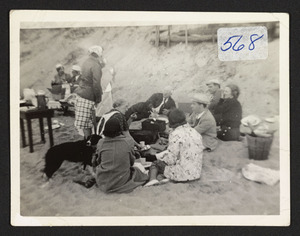 Hamilton teachers, picnic at the cottag of Miss Anderson at Plum Island