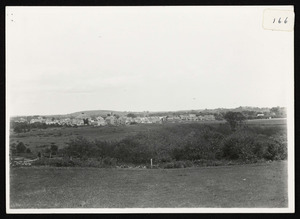 View of Wenham Depot Village, So. Hamilton, from Miss Abby Pingree's hill, hill in back of Porter St.