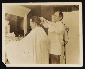 Albert Bert Hall, barber on RR Avenue