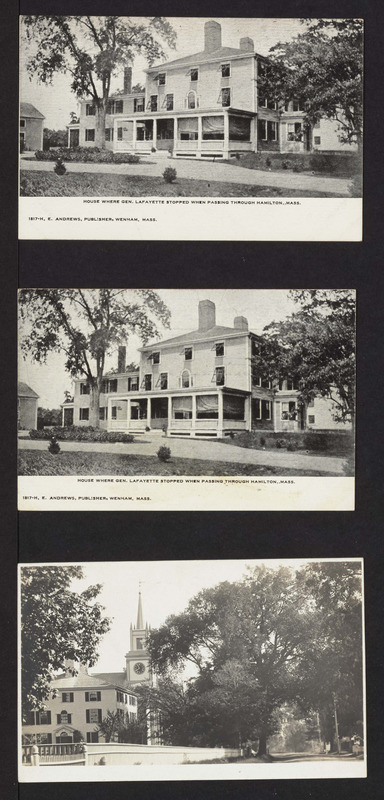 House where Gen. Lafayette stopped when passing through Hamilton, Mass.