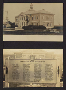 Hamilton Town Hall, roll of honor, Hamilton, Mass.