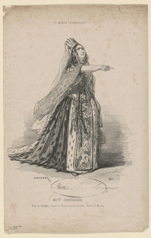 Mlle. Georges. Rôle de Washla dans la Guerre des servantes. Porte Saint-Martin