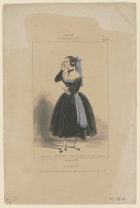 Espagnole. Veste et robe de velours, boutons de jais. Mouchoir et ceinturon de soie Bas de soie