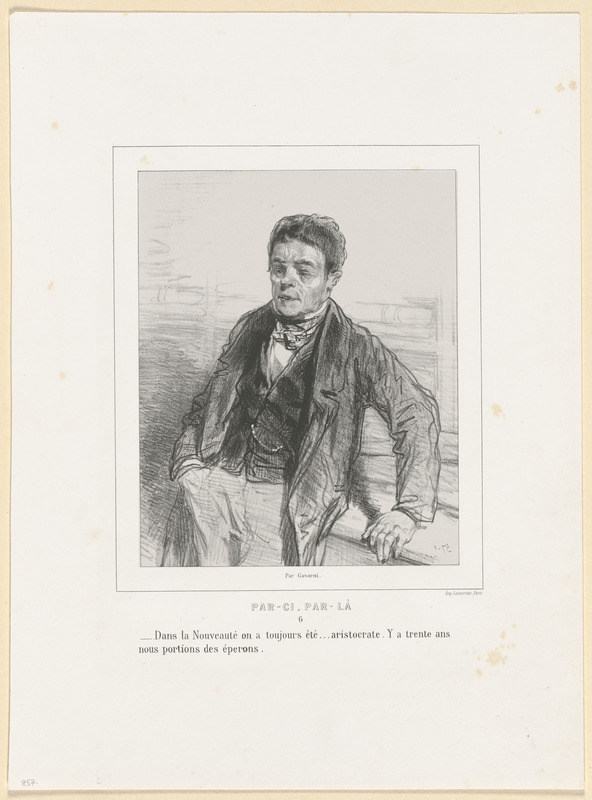Dans la Nouveauté on a toujours été...aristocrate. Y a trente ans - nous portions des éperons
