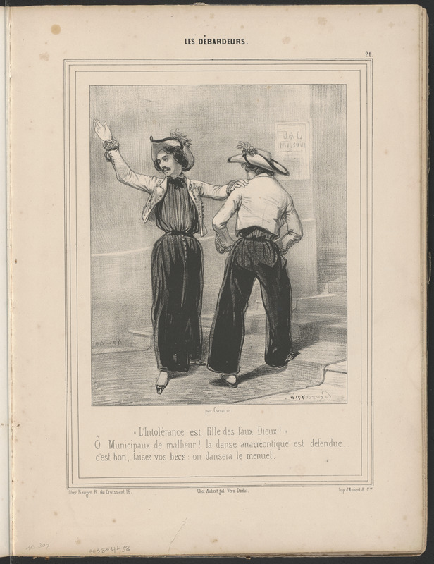 "L'intolérance est fille des faux Dieux!" - O municipaux de malheur! la danse anacréontique est défendue...- c'est bon, taisez vos becs, on dansera le menuet