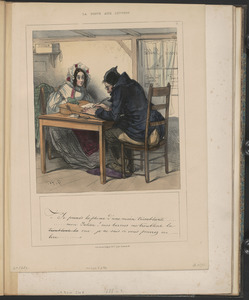 "Je prends la plume d'une main tremblante... -  ...mon Julien! mes larmes me troublent la - toublent la (ces deux derniers mots rayés) vue, je ne sais si vous pourrez me - lire..."