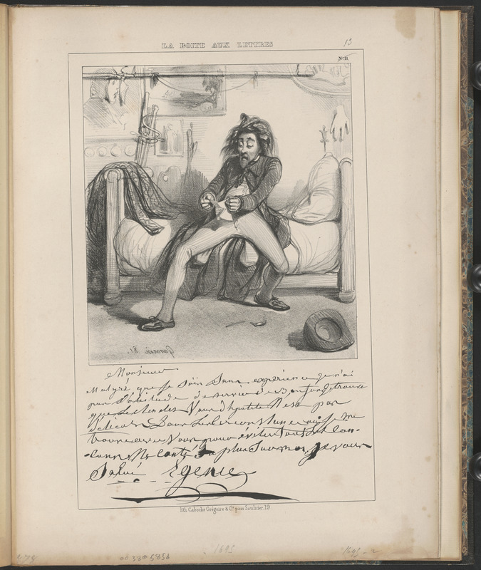 Monsieur, - malgré que je sois sans expérience je n'ai - pas l'abitude de servir de Boufou je trouve - que le Rendez Vous dhypolite N'est pas - délicats Dans les Circonstance où je me - trouve avec Vous pour éviter tous les Can - cans Ne conté su (ces deux lettres biffées) plus sur moi. je vous - salue. - Egénie