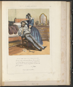 J'ai ta lettre cherie, ô mon Ernest, je la presse - sur mon cœur et la couvre de mes baisers...qu'il - m'est doux de penser que tu en fair autant - de la - mienne. Comme l'amour sait poctiser les choses les - plus vulgaires! - Ton Elise. - Ernest s'en fait des papillottes