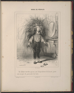 Un enfant terrible qu'on a eu l'imprudence de laisser jouer avec un pot de pommade du lion