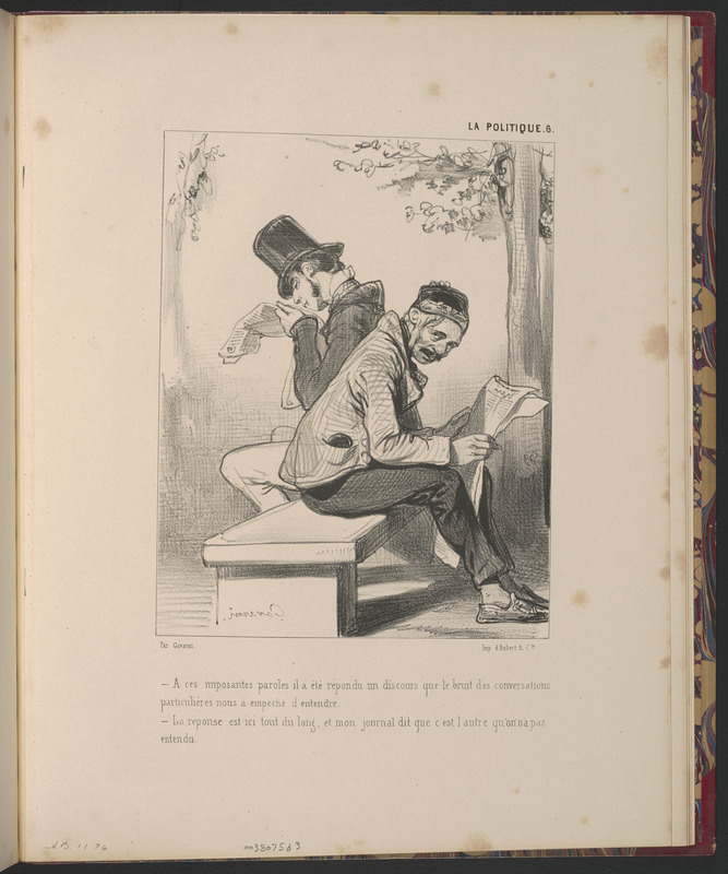 A ces imposantes paroles il a été répondu un discours que le bruit des conversations - particulières nous a empêché d'entendre. - La réponse est ici tout du long, et mon journal dit que c'est l'autre qu'on n'a pas - entendu