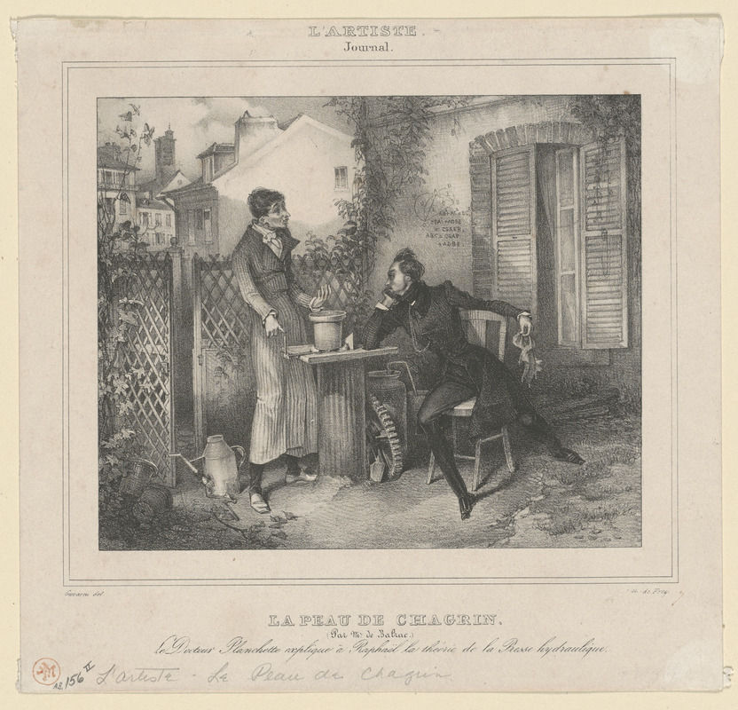 Le peau de chagrin - par Mr. de Balzac. - Le docteur Planchette explique à Raphael la théorie de la presse hydraulique