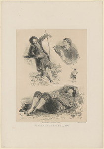 Quatre figures isolées