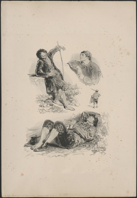 Quatre figures isolées
