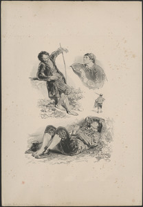 Quatre figures isolées