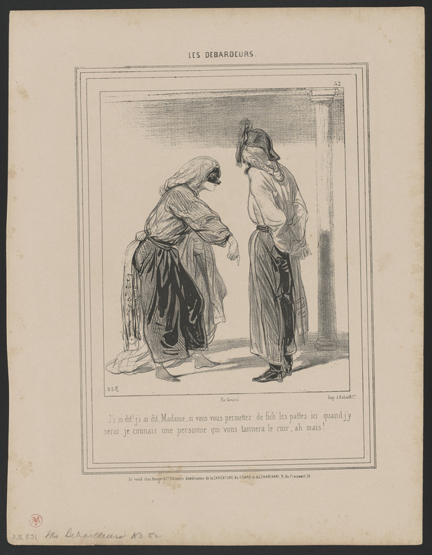 J'i ai dit! j'i ai dit, Madame, si vous vous permettez de fich' les pattes ici - quand j'y serai, je connais une jeune personne qui vous tannera le cuir, - ah! mais!
