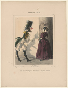 P'us qu'ça d'lorgnon! et du pain?...Bo'jour, Madame...