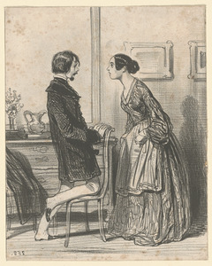 Eh b'en! après?...quand j'aurais connu Mosieu Bélamy? c'est-il une raison - pour qu'on parle mal sur moi?...puisqu'il y aurait au moins trois semaines de ça, - et que dimanche fera quinze jours que tu m'as parlé, imbécile!