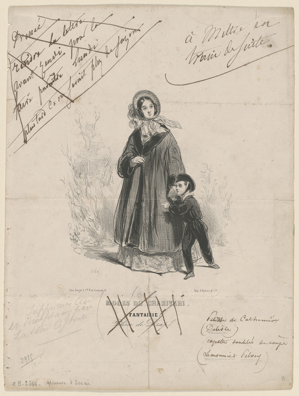 Pelisse de Cachemir (Delisle). - Capote doublée de crêpe (Lemonnier Pelvey)