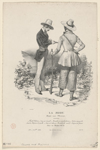 Chasse au marais - Fusils Robert. Veste de coutil, pantalon en coutil de laine, guêtres espagnoles - tressées, chapeau de paille. Veste de velours, pantalons de coutil, chapeau de feutre