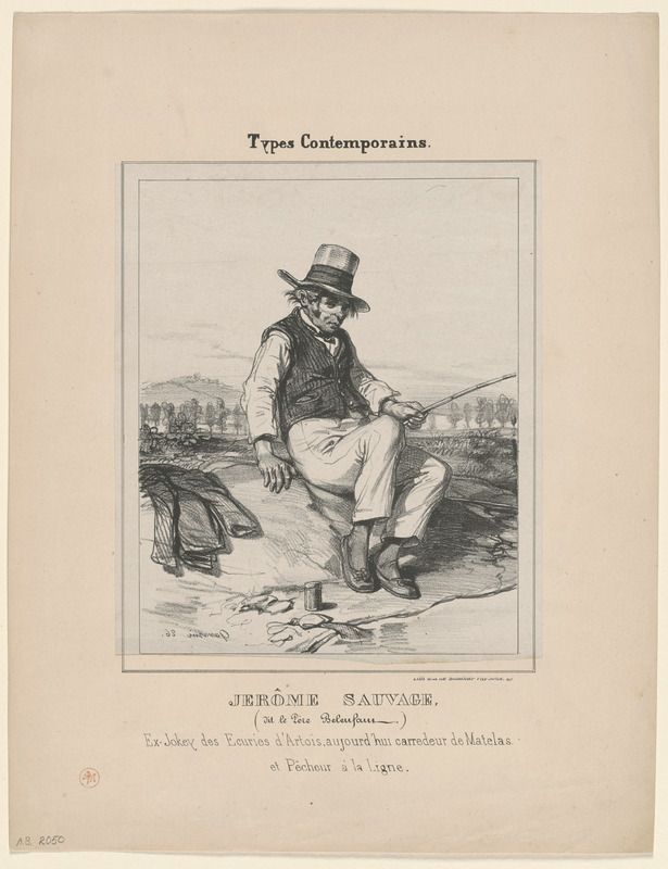 Jérome Sauvage, - (dit le Père Belenfant). - Ex Jokey (sic) des Écuries d'Artois, - aujourd'hui carredeur 9sic) de matelas - et pêcheur à la ligne