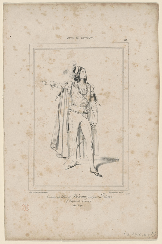 Costume de duc de Visconti, joué para Delaistre. - Gaspardo, arame ...