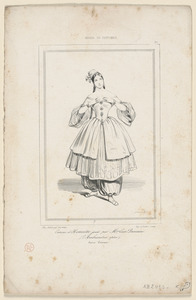 Costume d'Henriette, jouée par Mme Cinti-Damoreau. - L'Ambassadrice, opéra. - Opéra-Comique